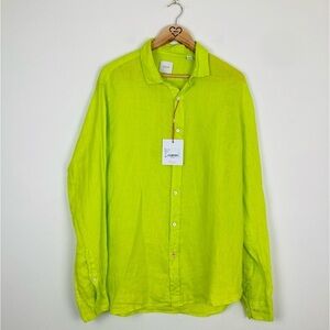 Swims linen “Amalfi” button front linen shirt in citron. Size XL. New with tags.